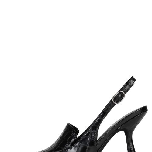 ACCLAIMED Jeffrey Campbell Slingbacks Black Croco