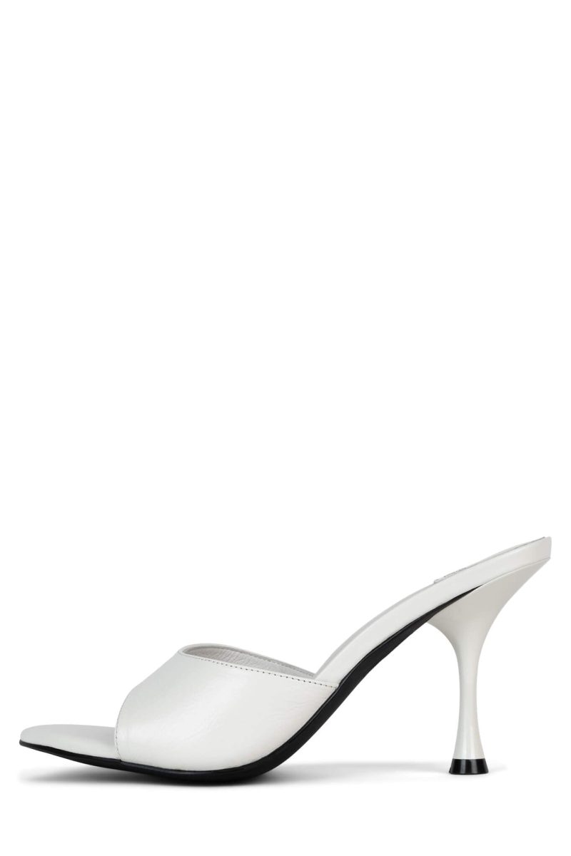 AGENT Jeffrey Campbell Heeled Sandal White Crinkle