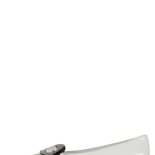 ASAMI Jeffrey Campbell Flat White Patent Silver