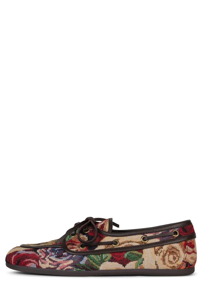 BOAST loafer DV Red Brown Floral Tapestry 6