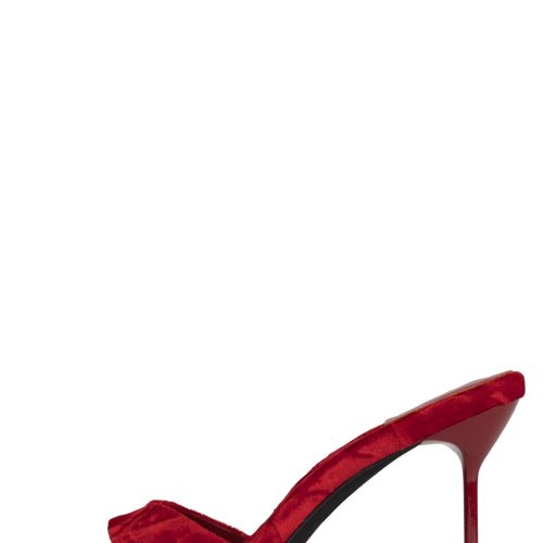 CE-SOIRE Jeffrey Campbell Stiletto Sandal Crimson Crushed Velvet