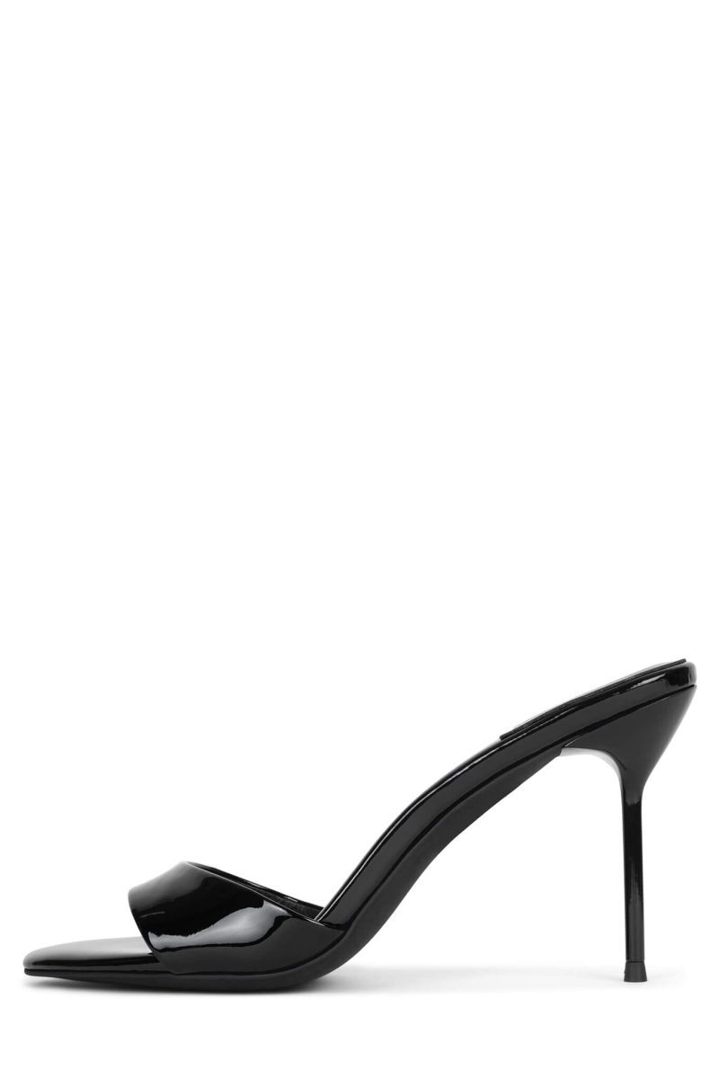 CE-SOIRE Jeffrey Campbell Stiletto Sandal Black Patent