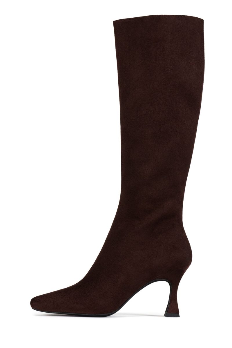 CHECK-MATE Knee-High Boot YYH Brown Suede 6