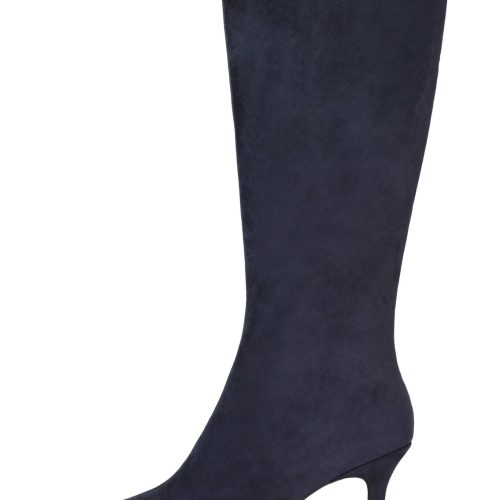 CHECK-MATE Knee-High Boot YYH Navy Suede 6 