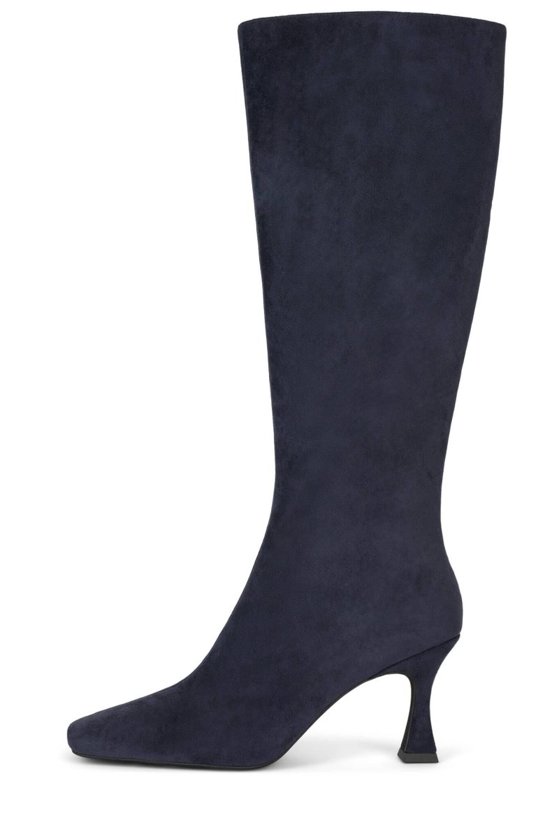 CHECK-MATE Knee-High Boot YYH Navy Suede 6