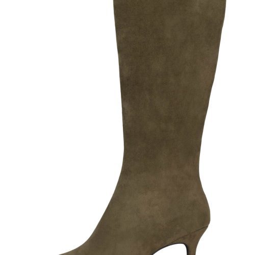 CHECK-MATE Knee-High Boot YYH Olive Suede 6 