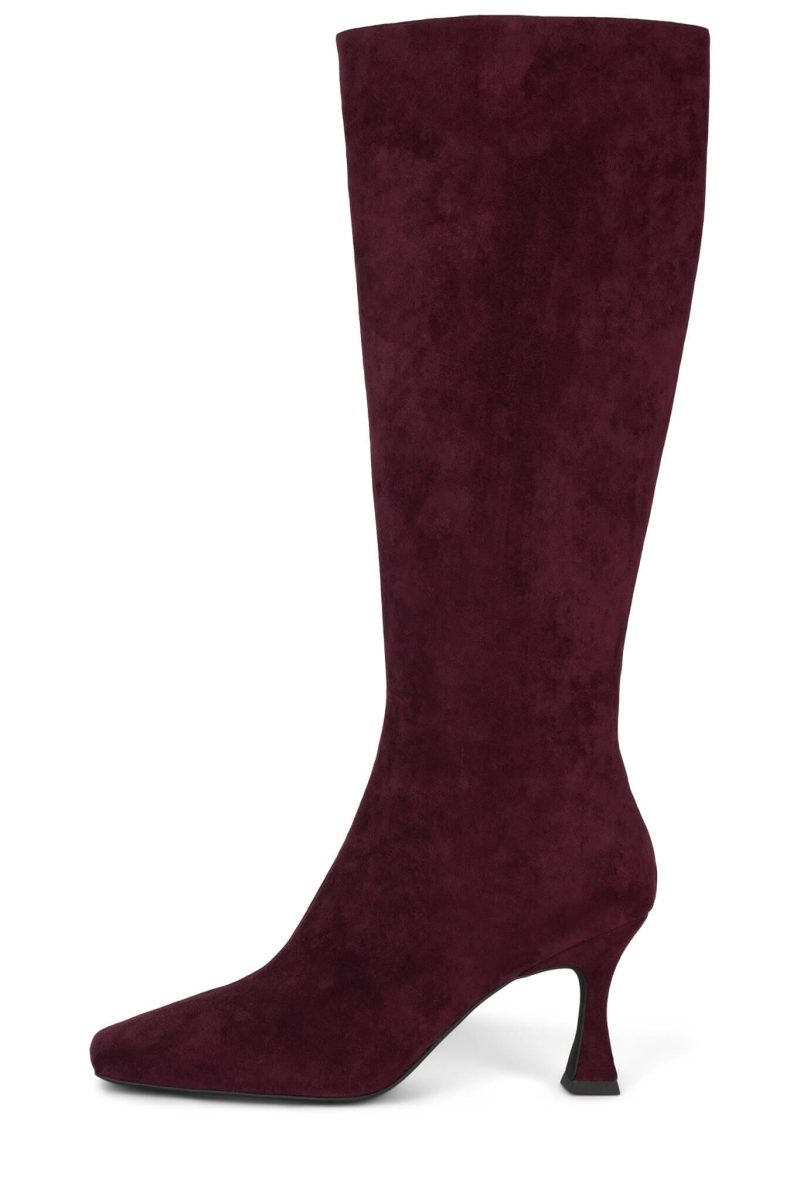 CHECK-MATE Knee-High Boot YYH Wine Suede 6