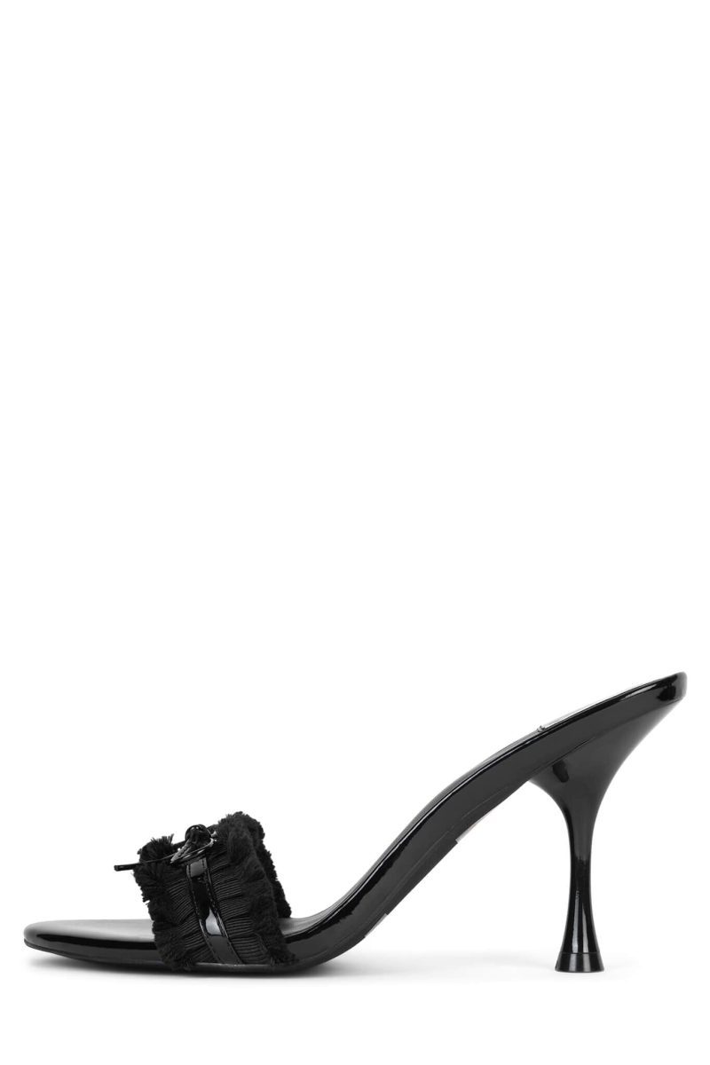 CINNAMON Jeffey Campbell Stiletto Sandal Black Black