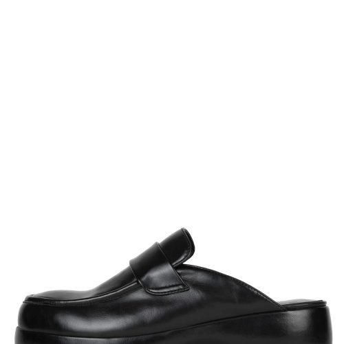 CITY-BOY Jeffrey Campbell Platform Mules Black Shiny