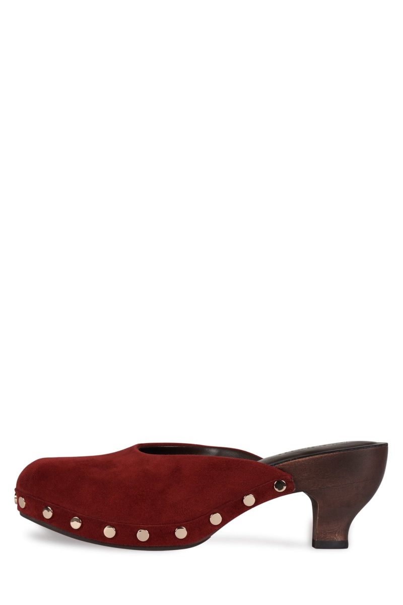 CLOGUETTE Heeled Mule DV Plum Suede 6