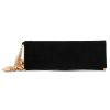 CLUTCH-CHM Clutch YYH Black Suede Gold One Size