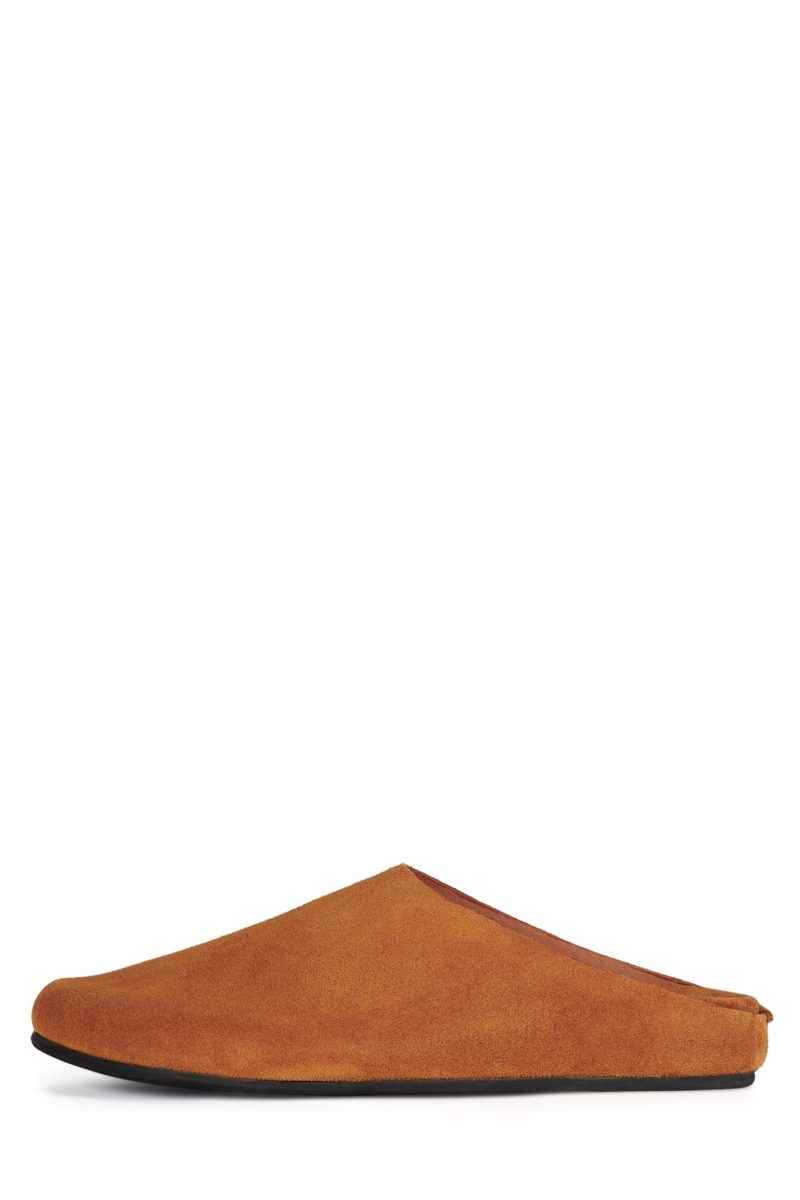 CONTENT Flat Mule YYH Dark Tan Suede 6