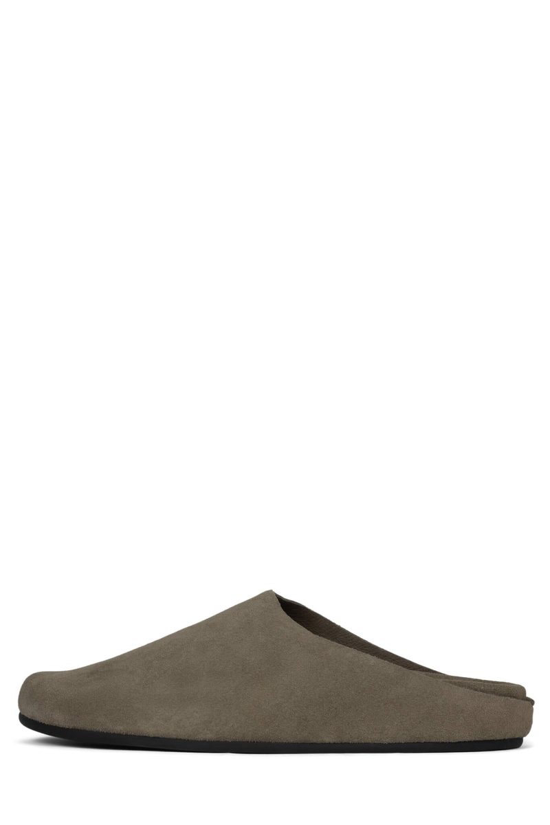 CONTENT Jeffrey Campbell Flat Mule Light Khaki Suede