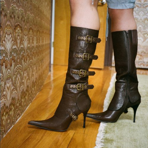 corseted knee high boot yyh 393864