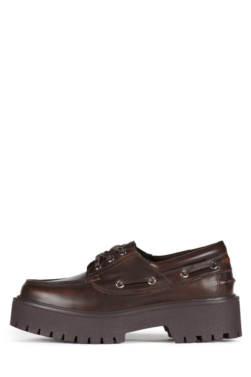 CRUSHED-T Platform Loafer DV Brown Brushed 6