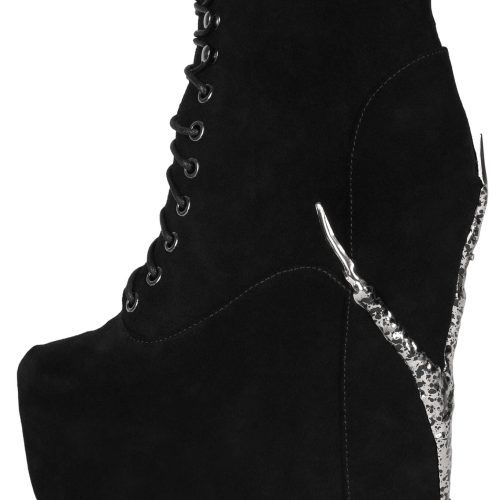 DAMSEL-CLW HN Black Suede Pewter 5