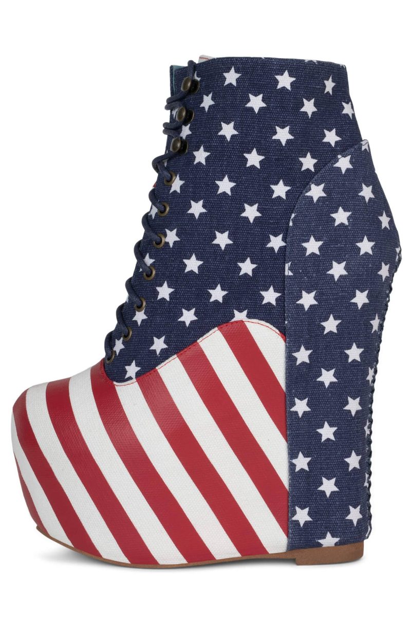 DAMSEL Platform Boot HS Stars And Stripes 6