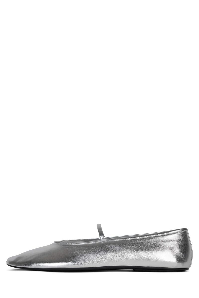 DANCERINA Jeffrey Campbell Ballet Flats Silver