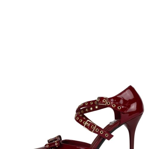 DOUBT-IT Jeffrey Campbell Stiletto Pump Cherry Red Patent Gold