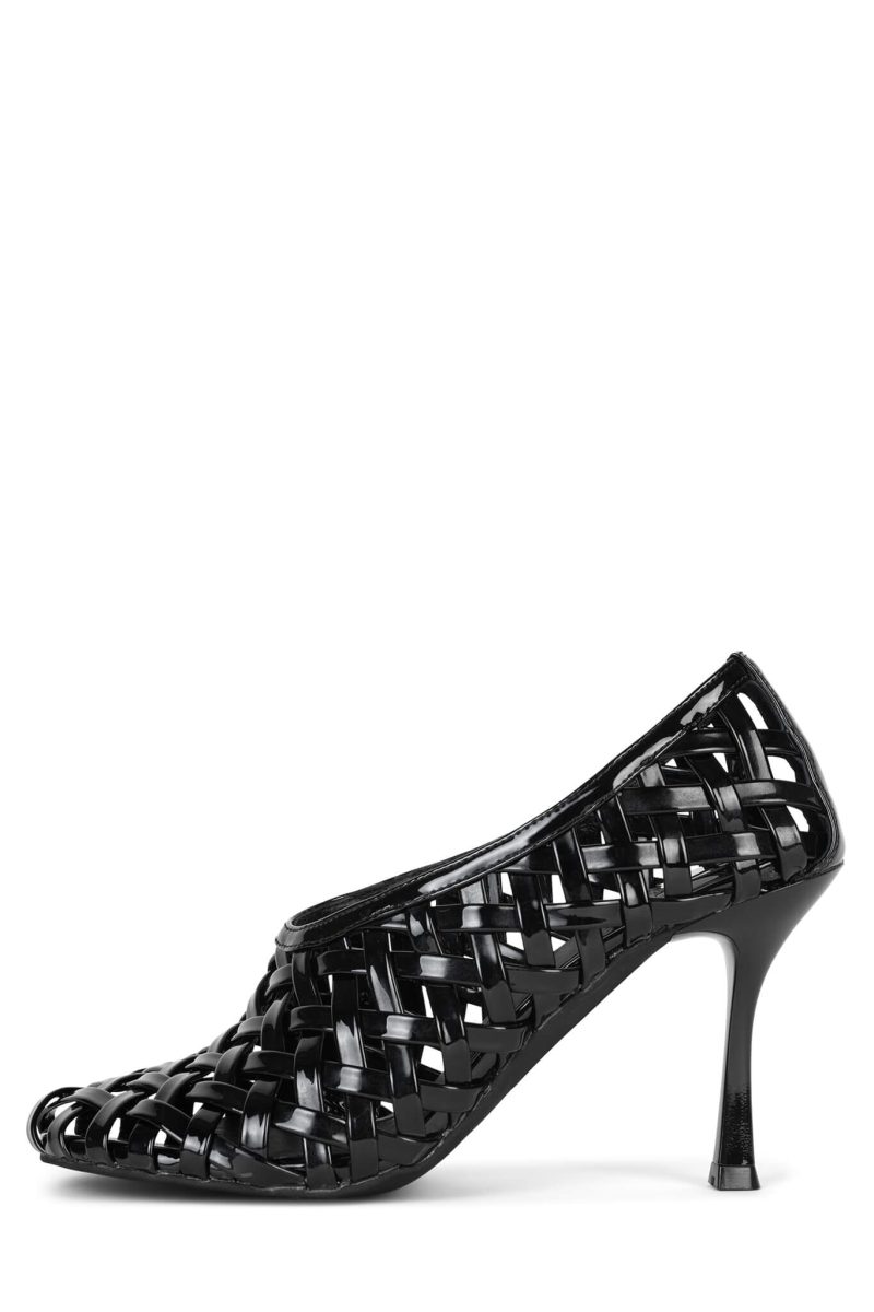 ENCAGED-H Jeffrey Campbell Stiletto Pump Black Patent