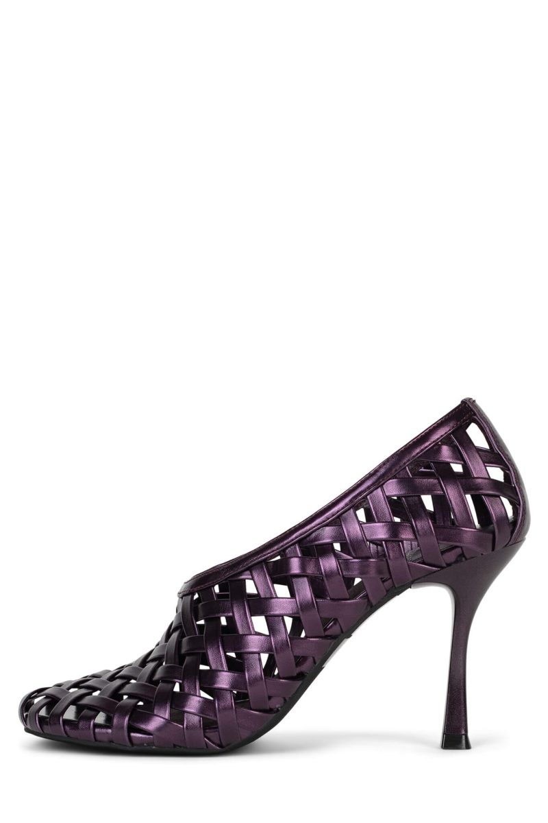 ENCAGED-H Jeffrey Campbell Stiletto Pump Purple Metallic