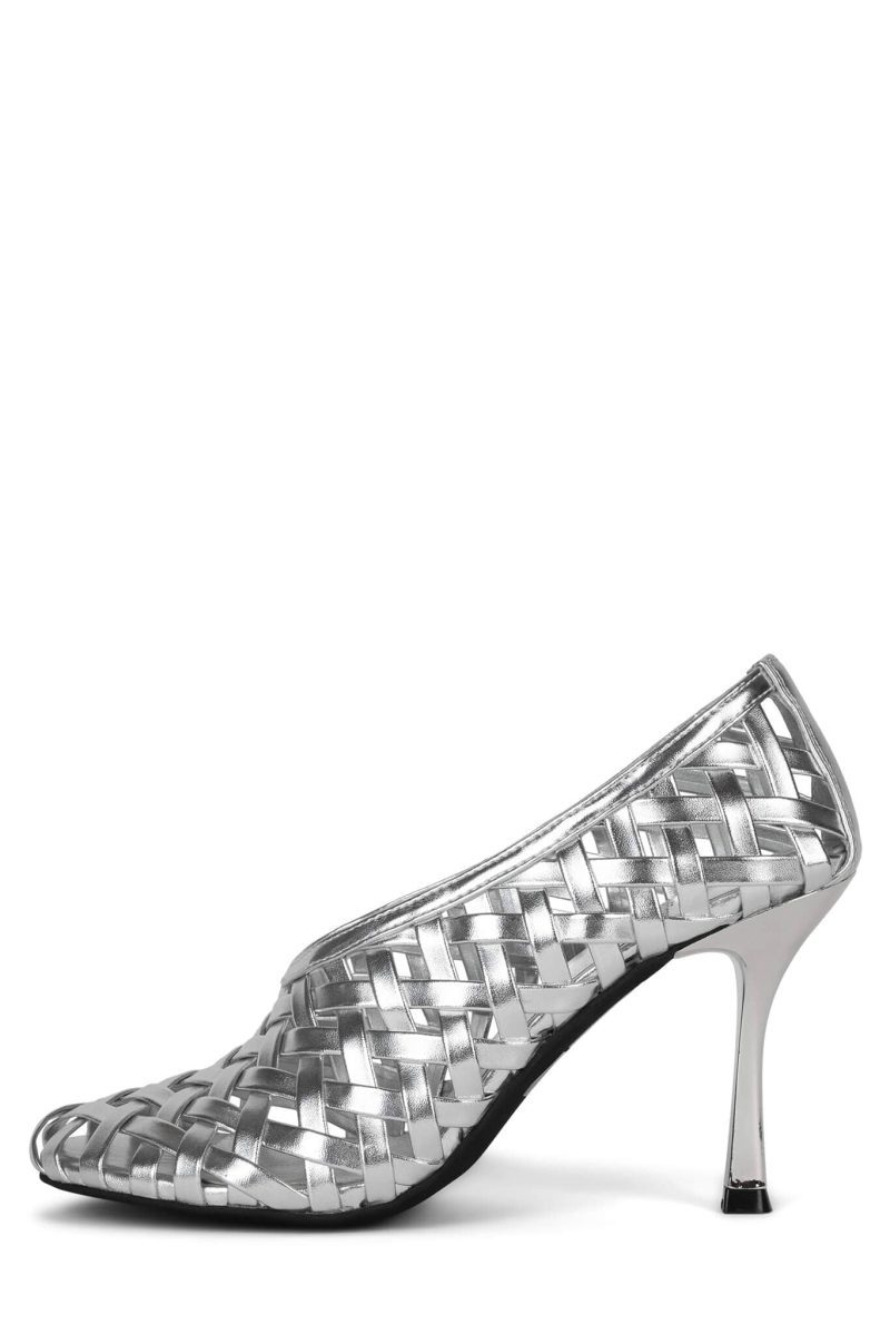 ENCAGED-H Jeffrey Campbell Stiletto Pump Silver