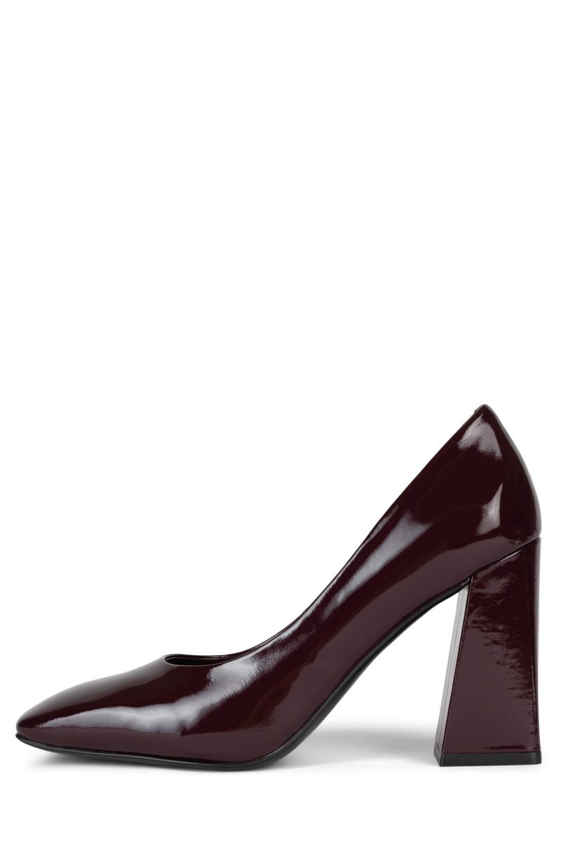 ETHICAL Pump ST Wine Crinkle Patent 6