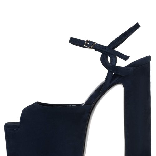 EVER-LAST Jeffrey Campbell Platform Sandal Navy Suede 