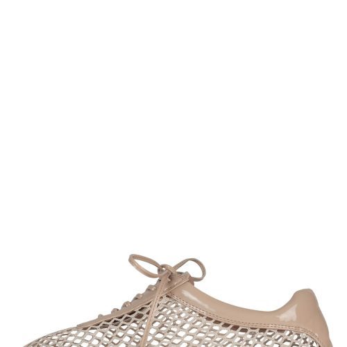 FLAX Jeffrey Campbell Fishnet Sneaker Natural Patent Combo