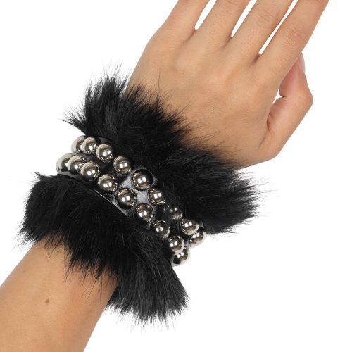 FURWUT-CUF Jeffrey Campbell Studded Bracelet Black Silver