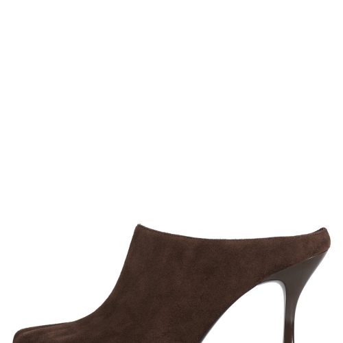 GOOD-FORM Jeffrey Campbell Stiletto Mule Brown Suede