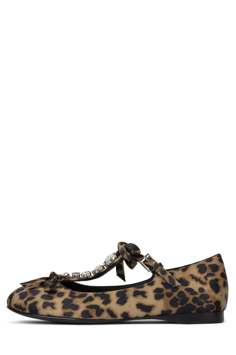 GUEST-LIST DV Beige Black Cheetah Satin Silver 6