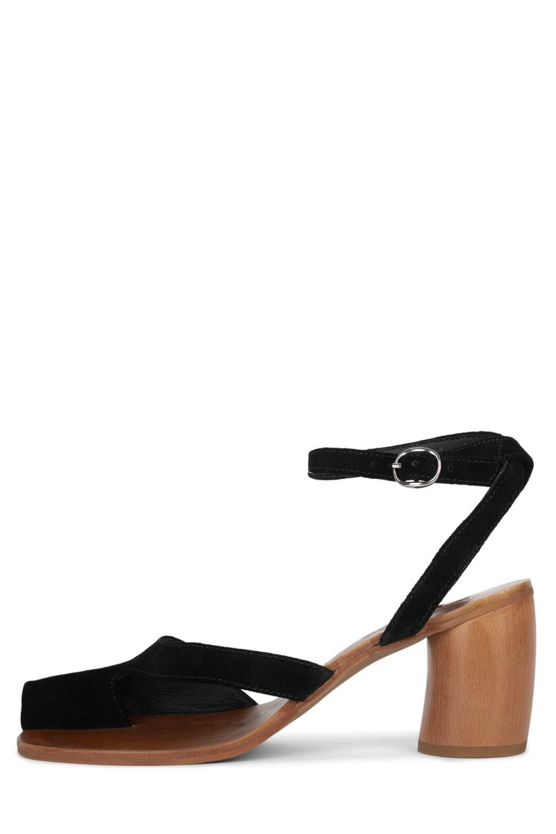 HEX-YOU Jeffrey Campbell Heeled Sandal Black Suede