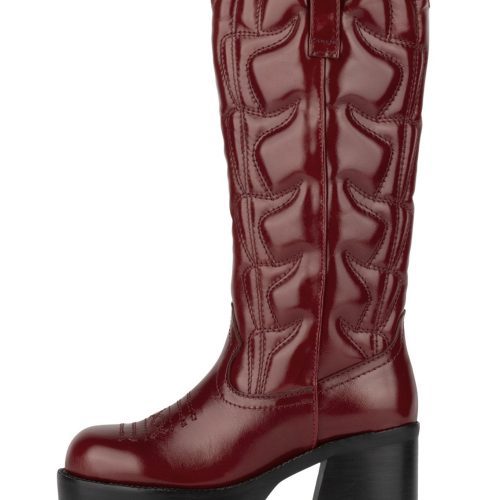 HONKY-TONK Knee-High Boot Jeffrey Campbell Red 6 