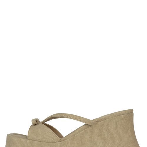 IRONIC Jeffrey Campbell Platform Sandal Beige Fabric