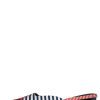 ISOS-EMB Heeled Mule ST Navy White Stripe Red 6