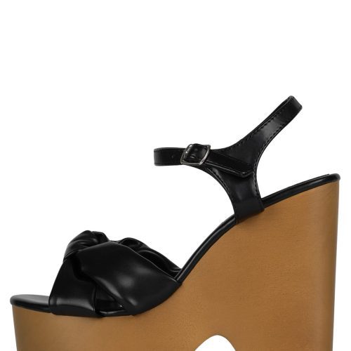 JACY Platform Sandal HN Black 6 