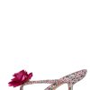 JARDINIER Jeffrey Campbell Heeled Thong Sandal Pink Floral Combo