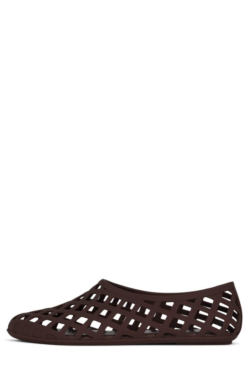 JELLZ Flat Jeffrey Campbell Brown Matte 6