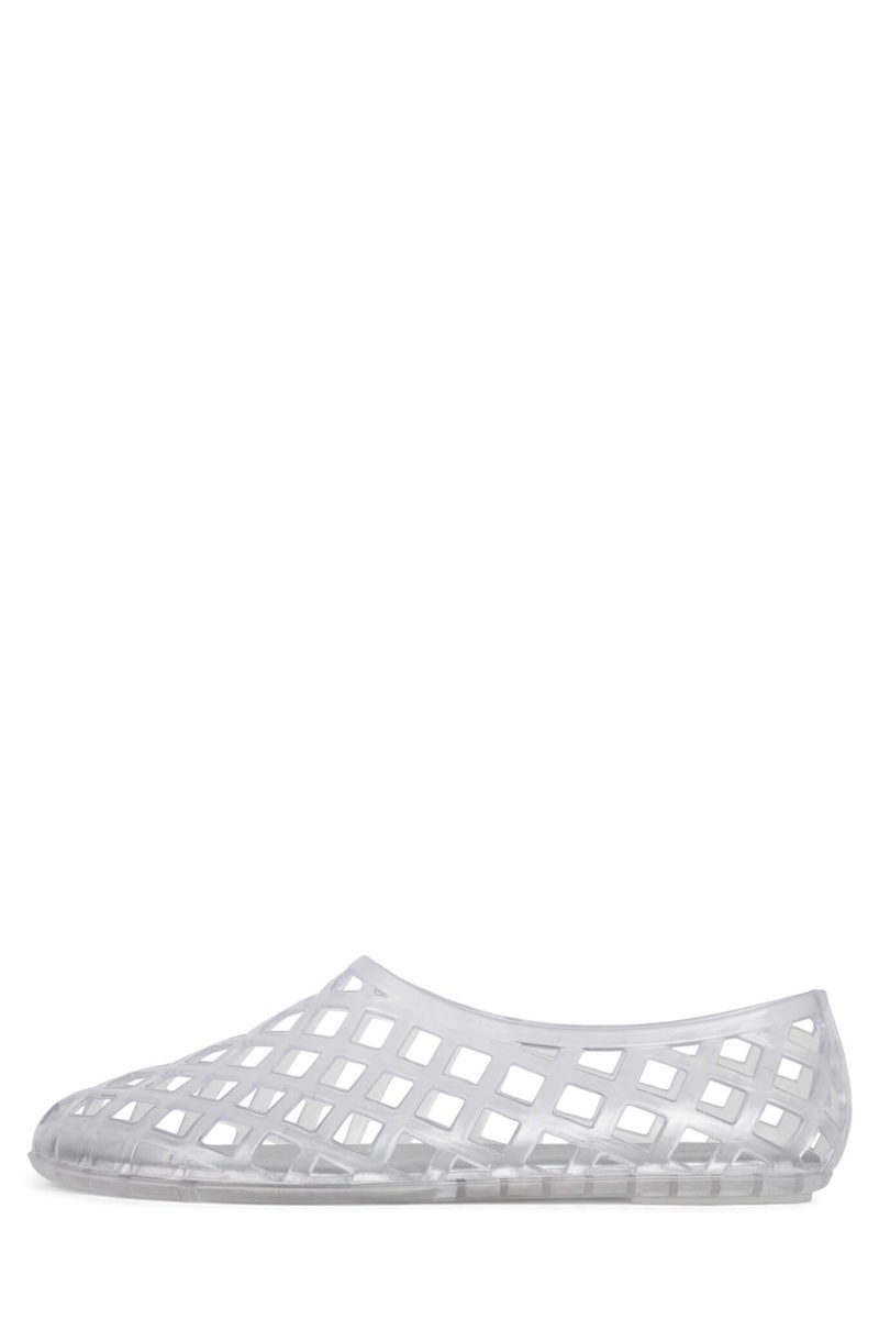 JELLZ Jeffrey Campbell Flats Clear Silver