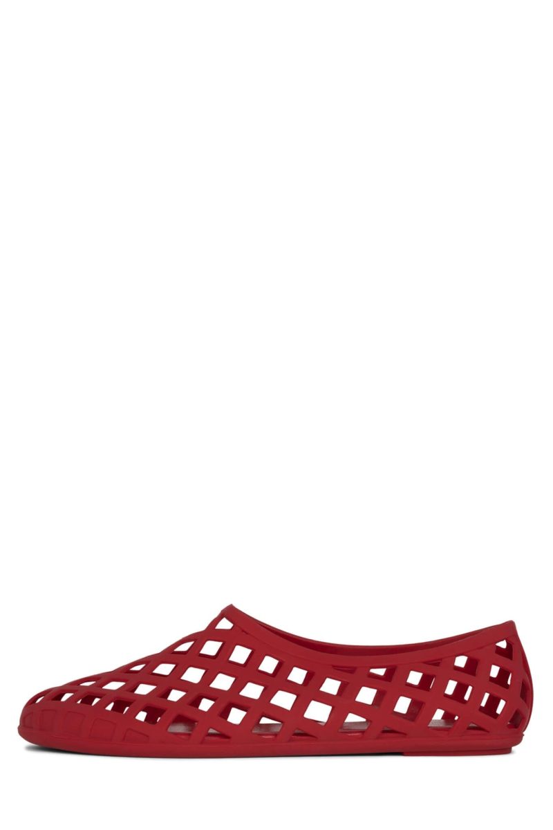 JELLZ Jeffrey Campbell Flats Red Matte