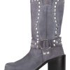 JUVENILE-S Mid-Calf Boot HS Dusty Blue Suede Silver 5