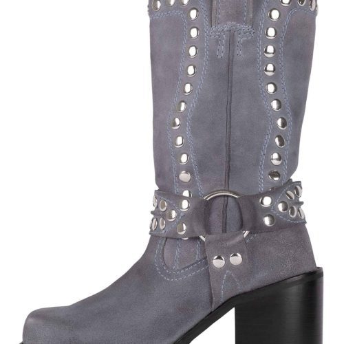 JUVENILE-S Mid-Calf Boot HS Dusty Blue Suede Silver 5