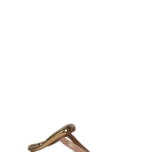 LINQUES-2 Jeffrey Campbell Flat Sandals Natural Gold