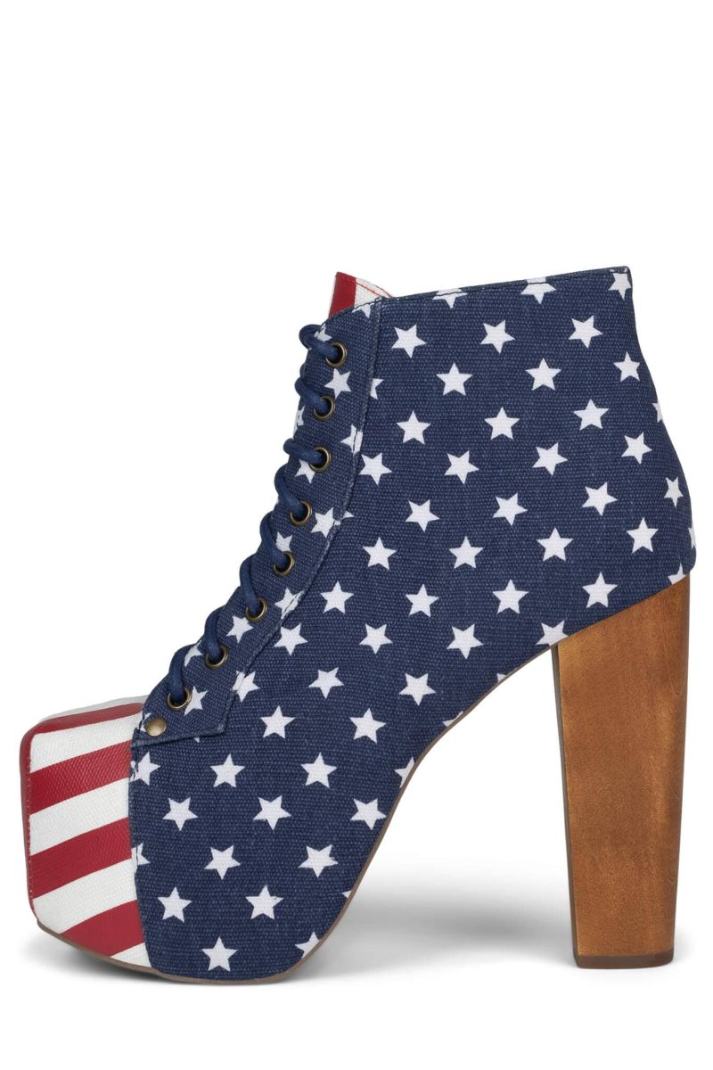 LITA-FAB Platform Boot HS Stars and Stripes 5