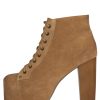 LITA Platform Boot HS Apricot Suede Wood 5