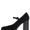 MARY-ANN Mary-Jane ST Black Suede Black Stack 5.5