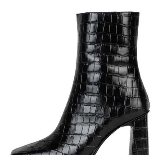 MAXIMAL-L3 Jeffrey Campbell Ankle Boots Black Croco Patent