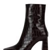 MAXIMAL-L3 Jeffrey Campbell Ankle Boots Brown Croco Patent