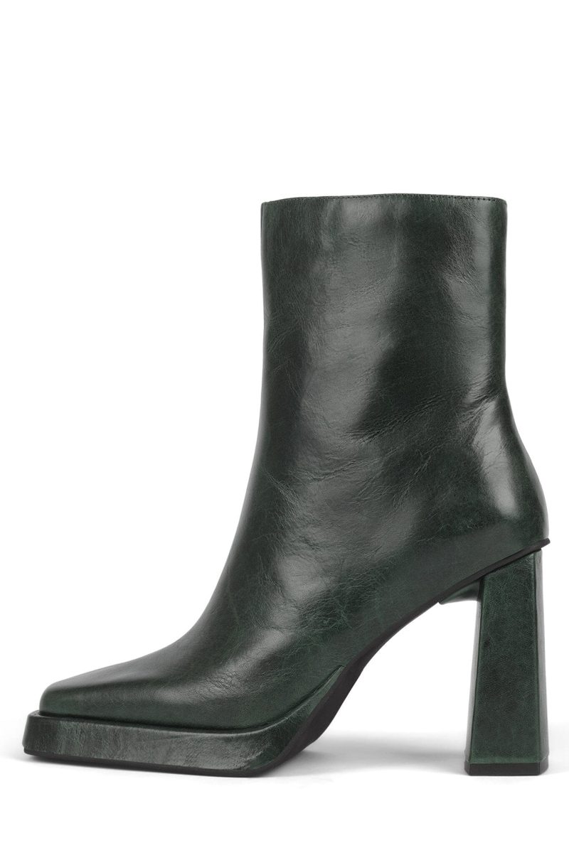 MAXIMAL-LO Jeffrey Campbell Heeled Booties Dark Green